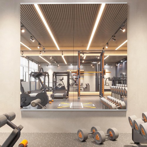 Home gym mirrors 56x16in - home,